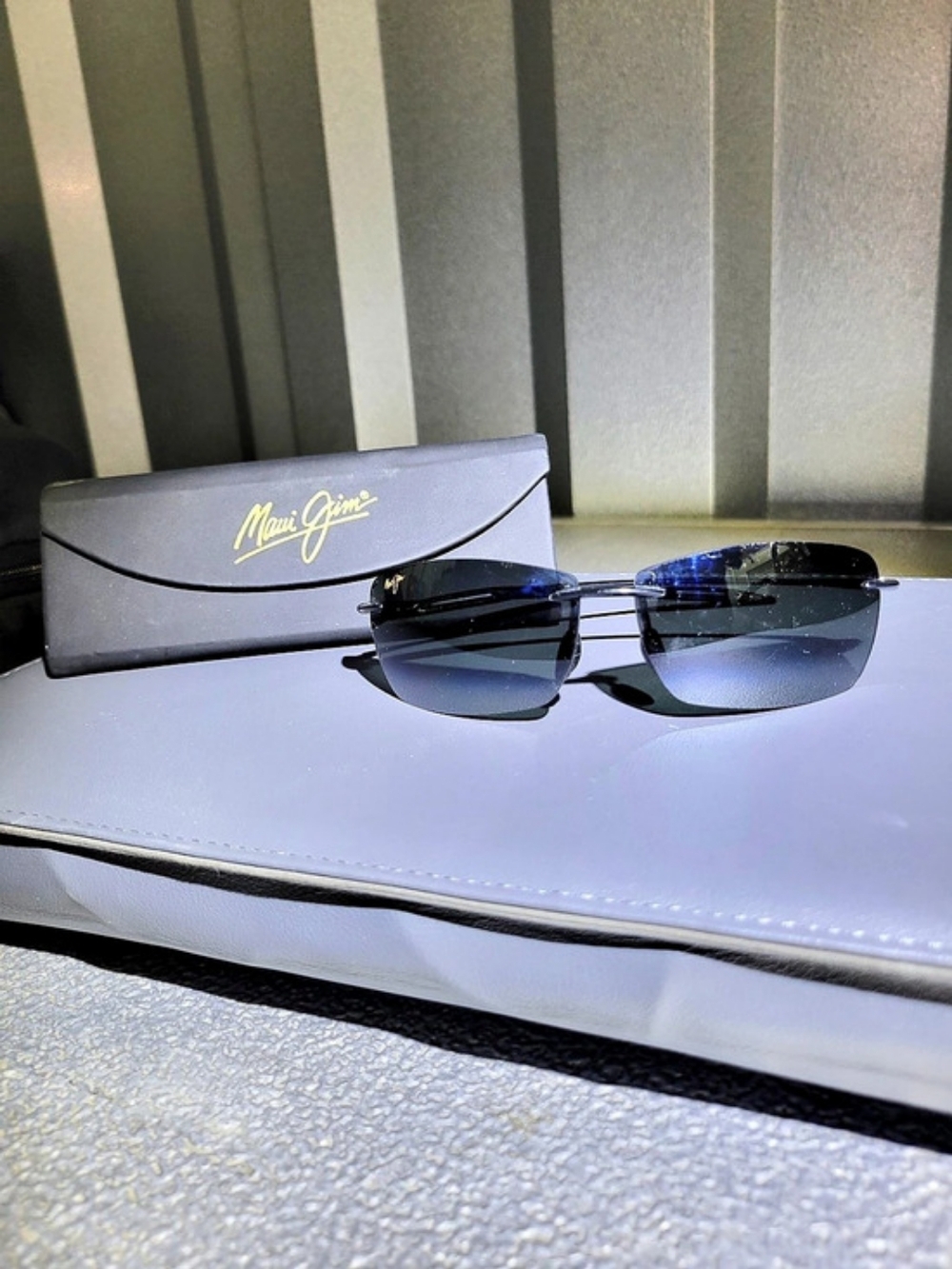 Maui Jim Lighthouse Black & Blue Sunglasses